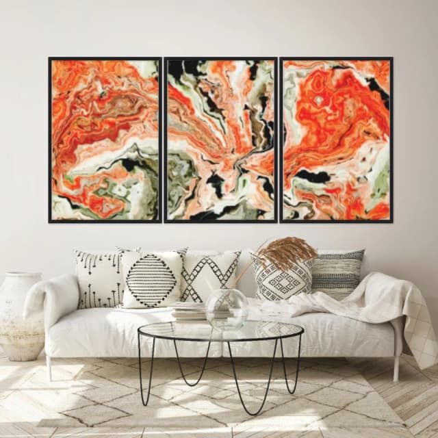 Quadro Decorativo Mármore Vermelho