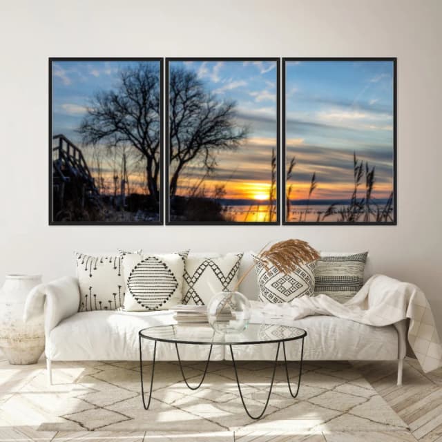 Kit Quadros Decorativos Pôr Do Sol