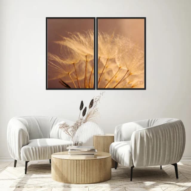 Kit Quadros Decorativos Dente De Leão