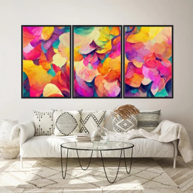 Kit Quadros Decorativos Tinta Aquarela