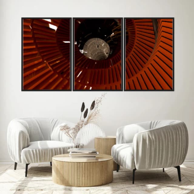 Kit Quadros Decorativos Formas Laranjas