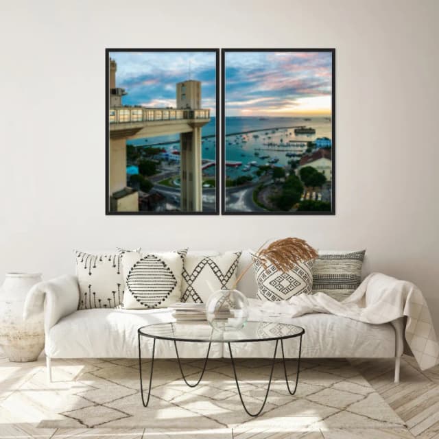 Kit Quadros Decorativos Elevador Lacerda Bahia