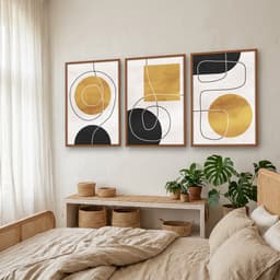 Kit Quadros Decorativos Linhas E Formas