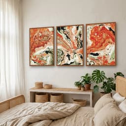 Quadro Decorativo Mármore Vermelho