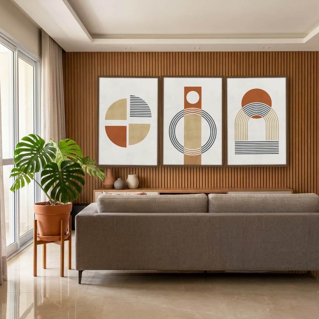 Kit Quadros Decorativos Geométrico