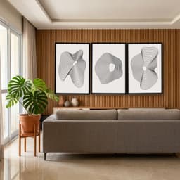 Kit Quadros Decorativos Abstrato Minimalista