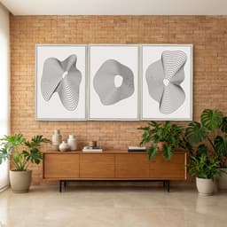 Kit Quadros Decorativos Abstrato Minimalista
