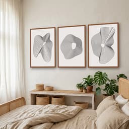 Kit Quadros Decorativos Abstrato Minimalista