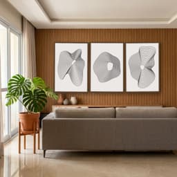 Kit Quadros Decorativos Abstrato Minimalista