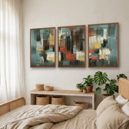 Kit Quadros Decorativos Pinceladas