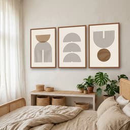 Kit Quadros Decorativos Minimalista Boho