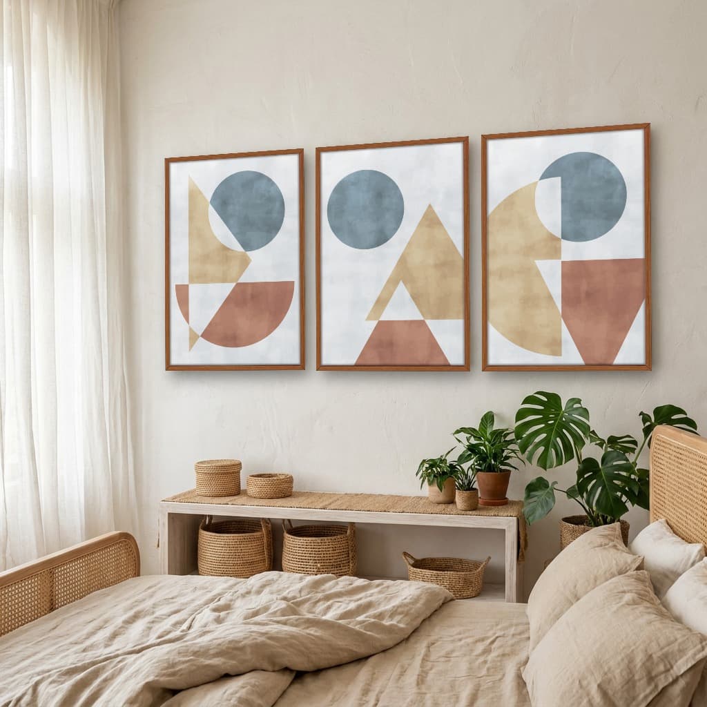 Kit Quadros Decorativos Formas Geométricas