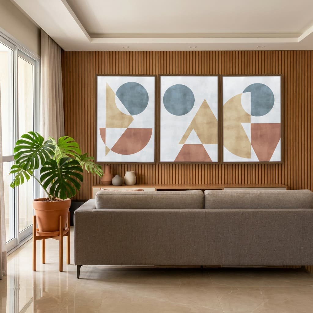 Kit Quadros Decorativos Formas Geométricas