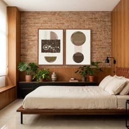 Kit Quadros Decorativos Abstrato Boho