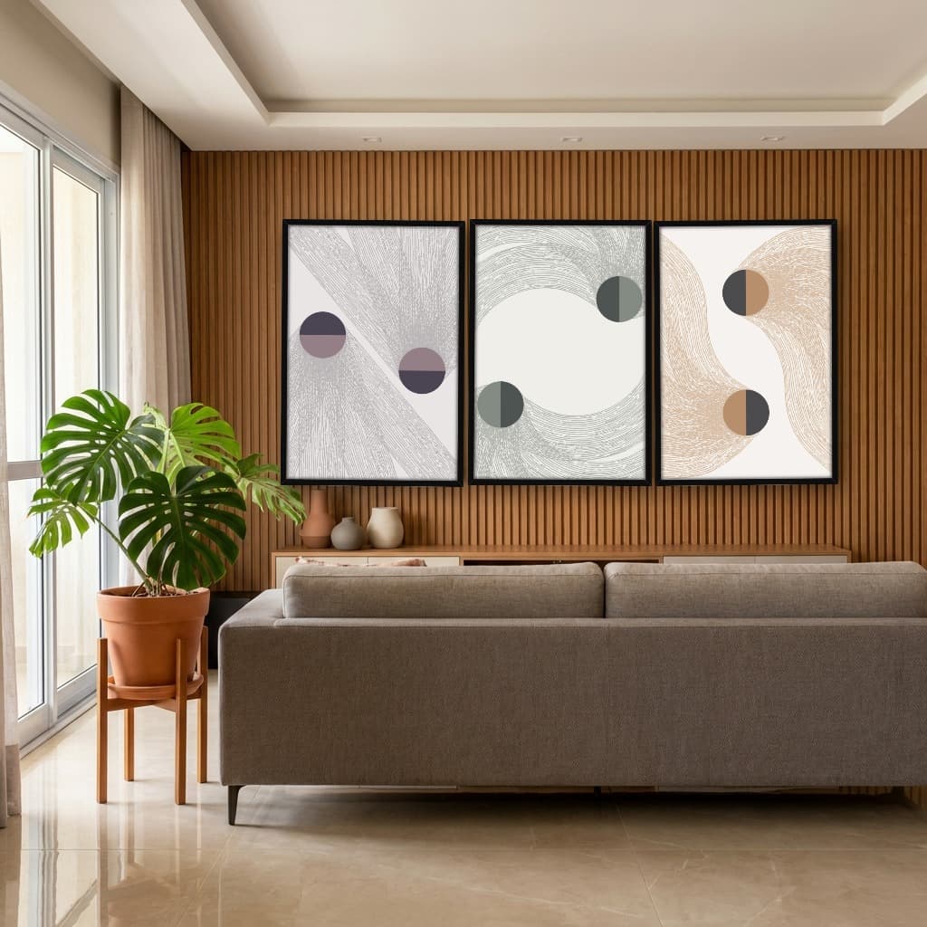 Kit Quadros Decorativos Minimalista Geo