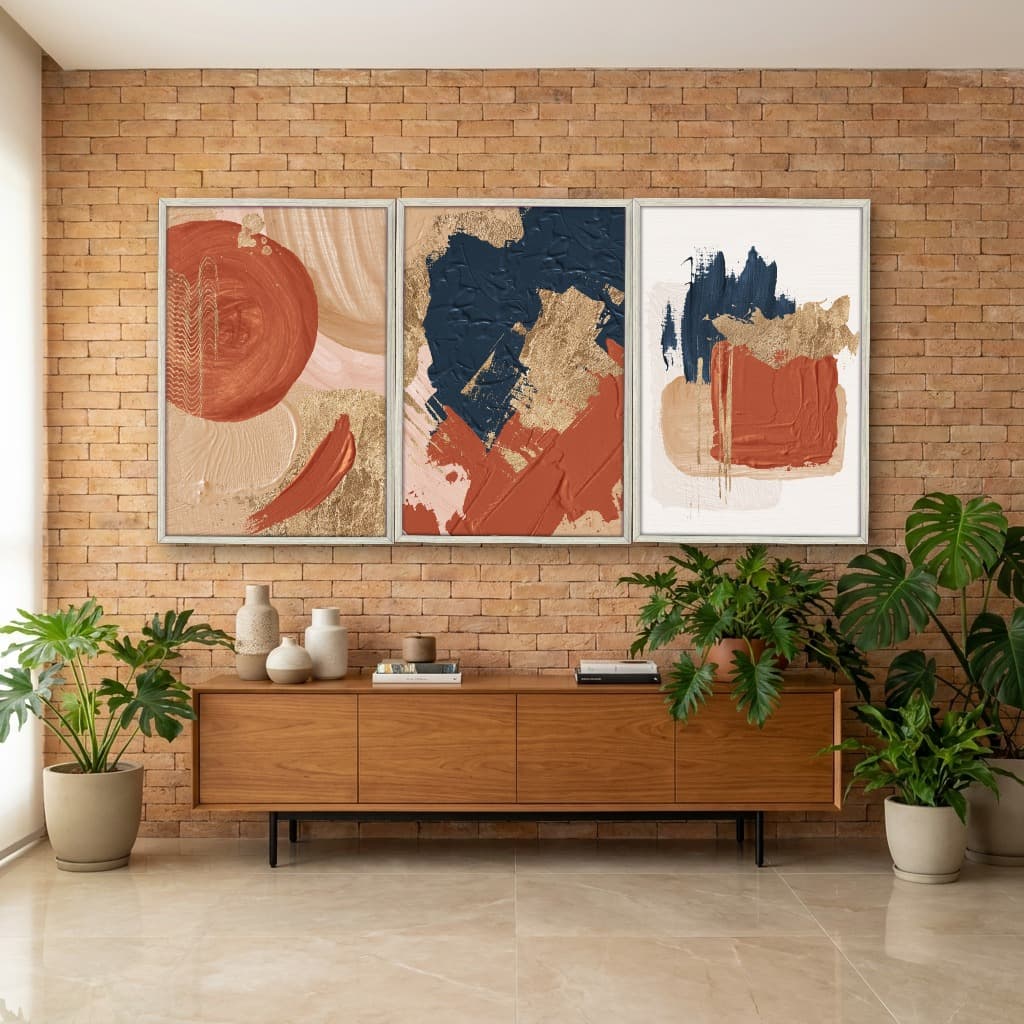 Kit Quadros Decorativos Terracota