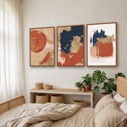 Kit Quadros Decorativos Terracota