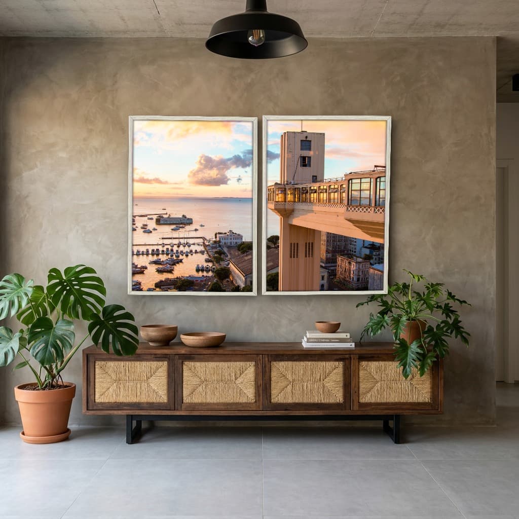 Kit Quadros Decorativos Elevador Lacerda Bahia