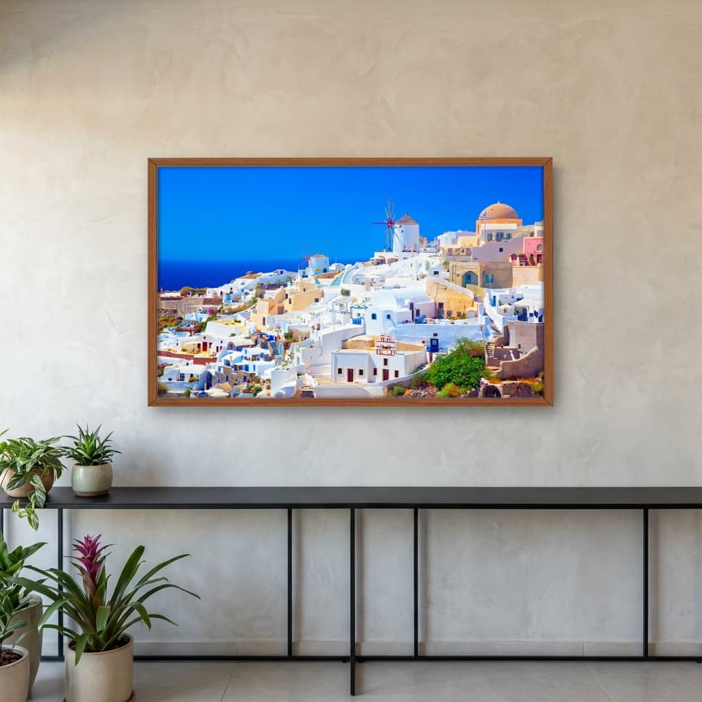 Quadro Decorativo Ilha De Santorini Grecia