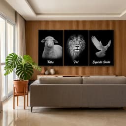 Kit Quadros Decorativos Religioso De Animais