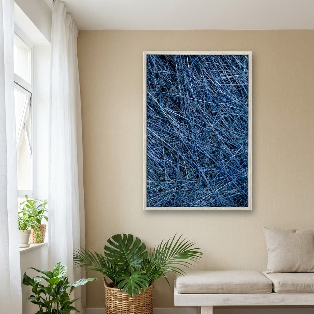 Quadro Decorativo Fio Azul