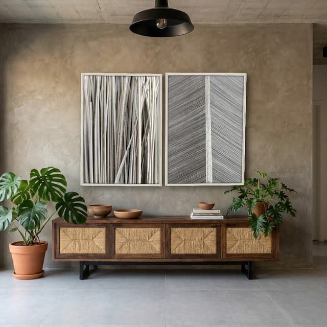 Kit Quadros Decorativos Madeira