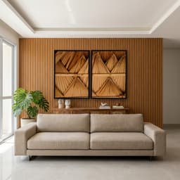 Kit Quadros Decorativos Formas Em Bambu