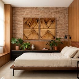 Kit Quadros Decorativos Formas Em Bambu