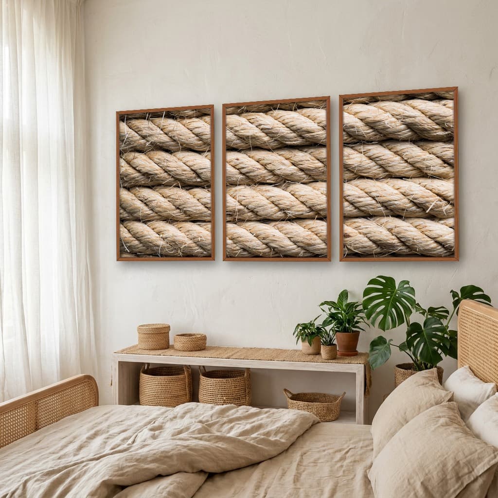 Kit Quadros Decorativos Traçado De Bambu