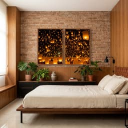 Kit Quadros Decorativos Lanternas No Céu