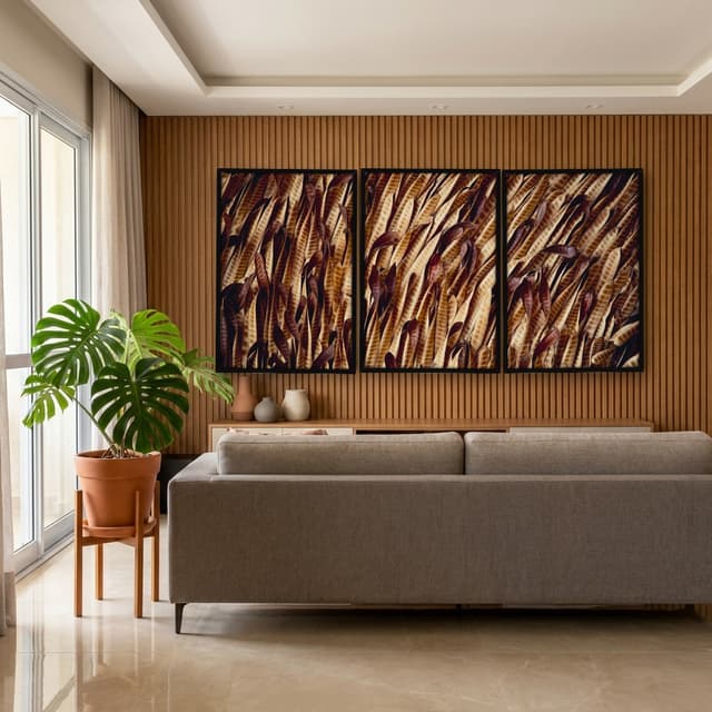 Kit Quadros Decorativos Vagem Desidratada