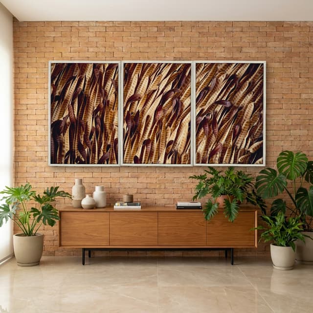 Kit Quadros Decorativos Vagem Desidratada