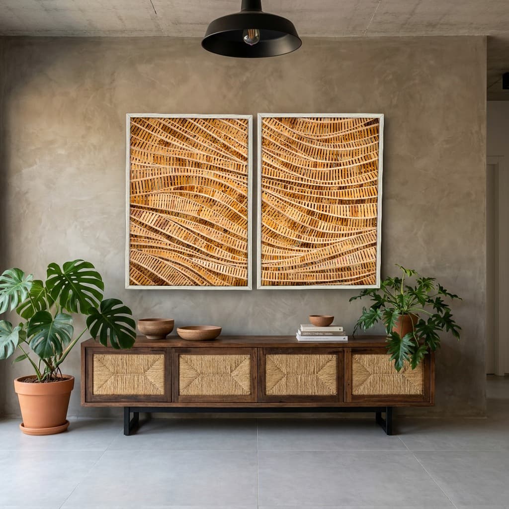 Kit Quadros Decorativos Madeira