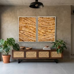Kit Quadros Decorativos Madeira