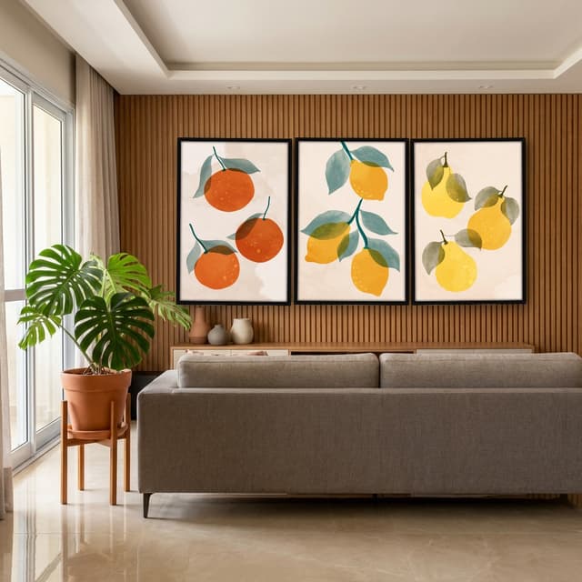 Kit Quadros Decorativos Frutas