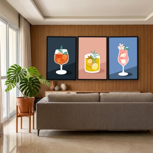 Kit Quadros Decorativos Drink