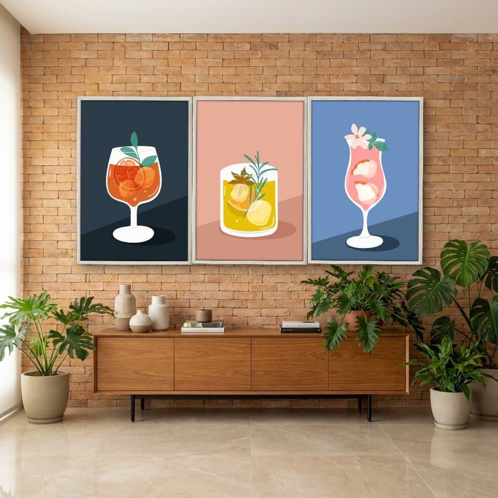 Kit Quadros Decorativos Drink
