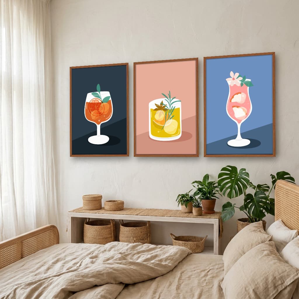 Kit Quadros Decorativos Drink