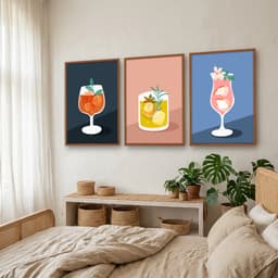 Kit Quadros Decorativos Drink