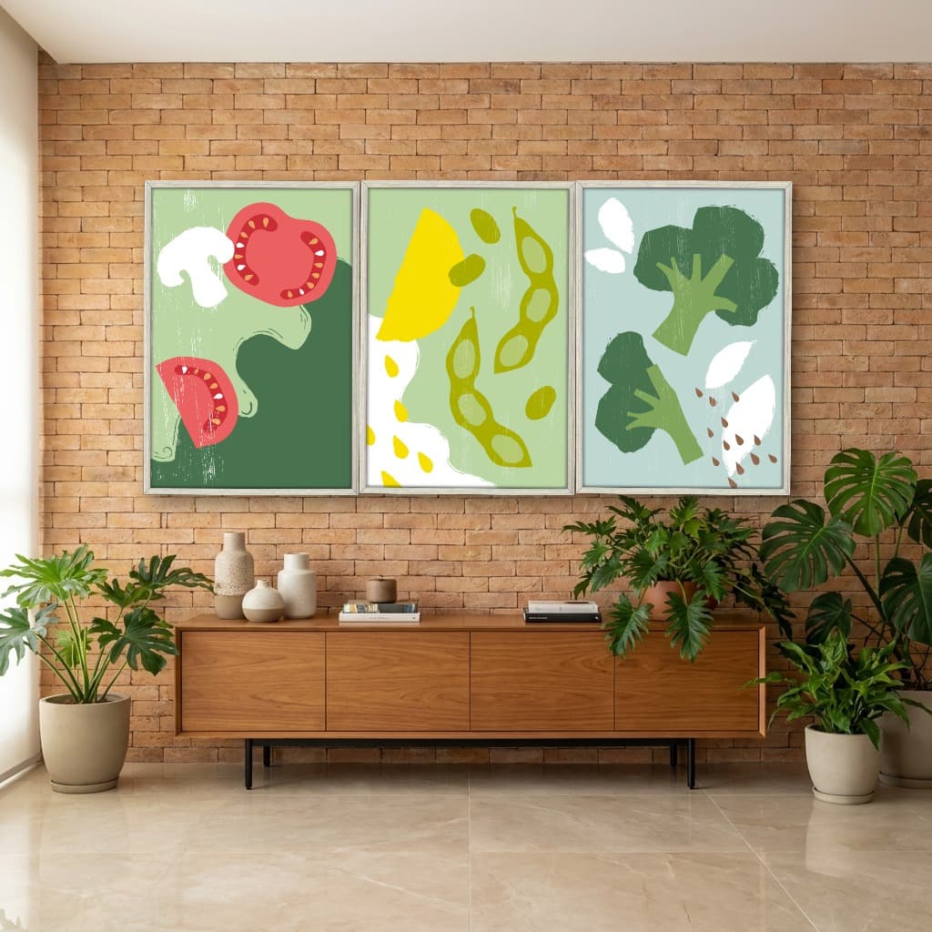 Kit Quadros Decorativos Verduras E Legumes