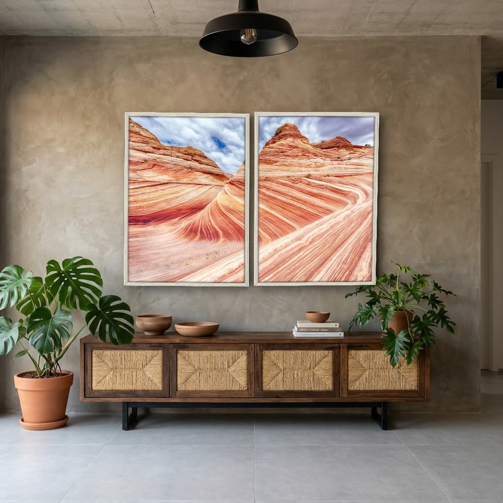 Kit Quadros Decorativos Ondas