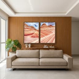 Kit Quadros Decorativos Ondas