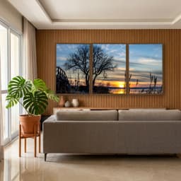 Kit Quadros Decorativos Pôr Do Sol