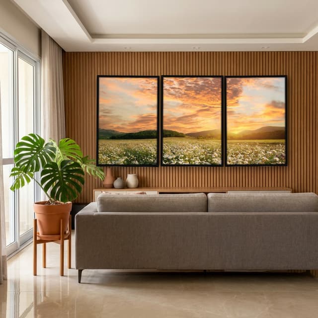 Kit Quadros Decorativos Pôr Do Sol