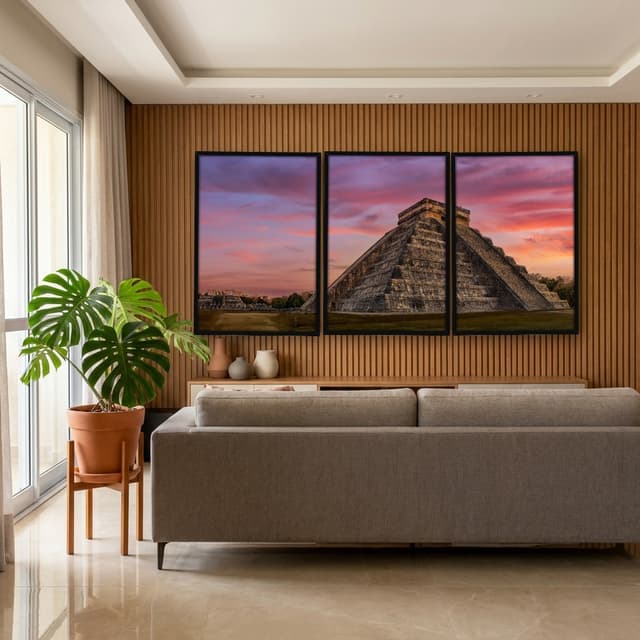 Kit Quadros Decorativos Pirâmide
