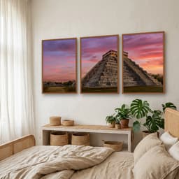 Kit Quadros Decorativos Pirâmide