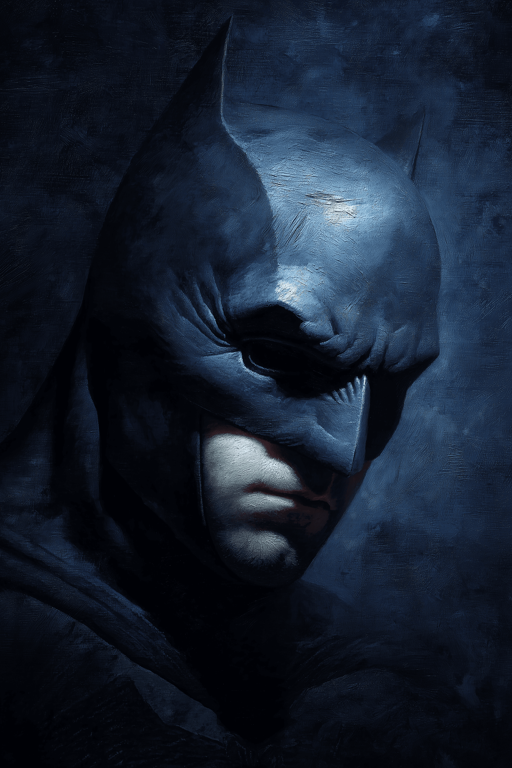 Quadro Rosto Batman Pintura a Óleo