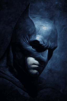 Quadro Rosto Batman Pintura a Óleo