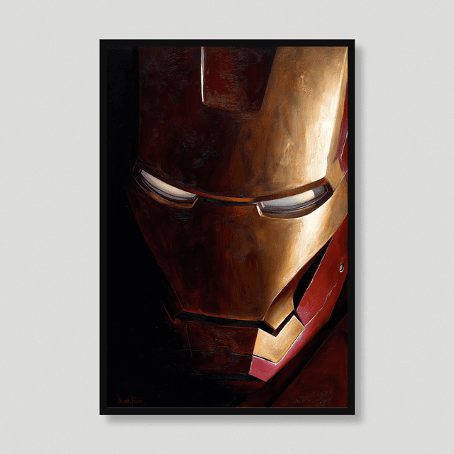 Quadro Rosto Homem de Ferro Pintura a Óleo