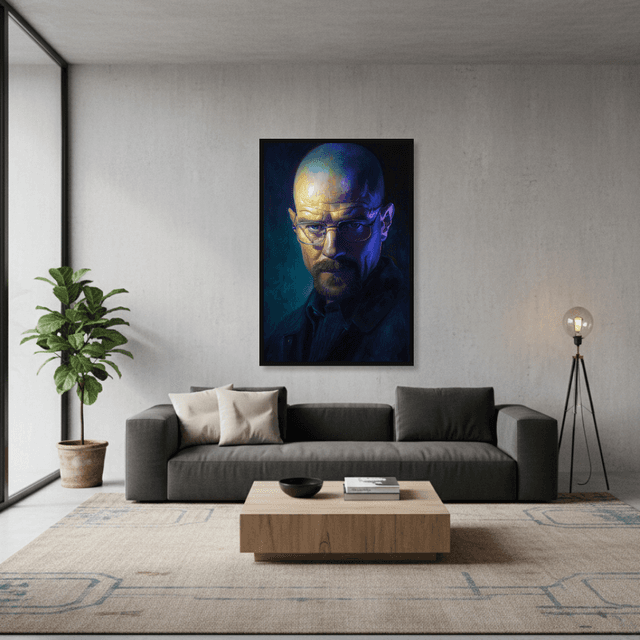 Quadro Rosto Walter White Pintura a Óleo